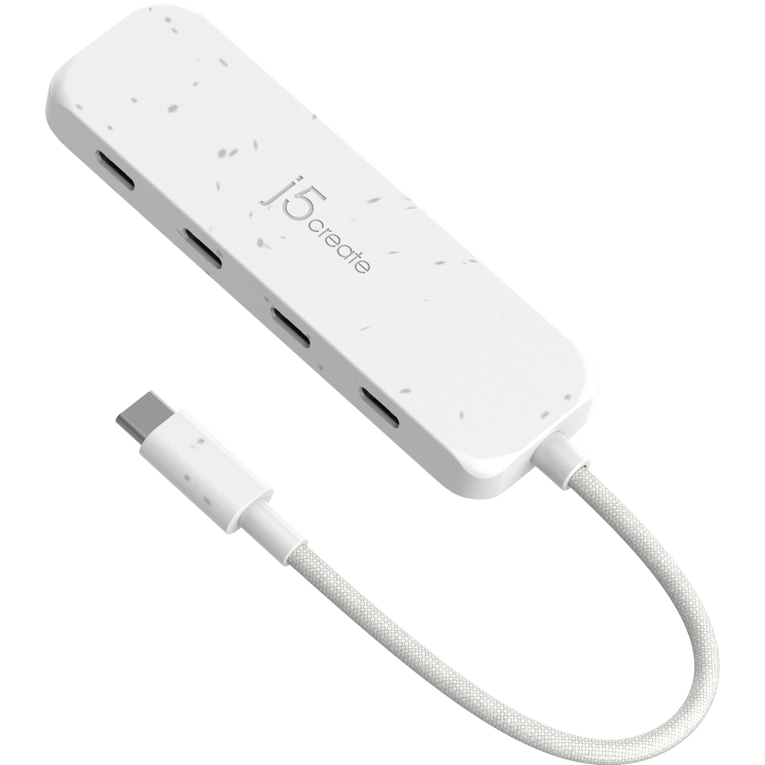 USB-хаб J5CREATE Eco-Friendly USB-C to 4-Port Type-C Gen 2 Hub Nature White (JCH345EW-N)