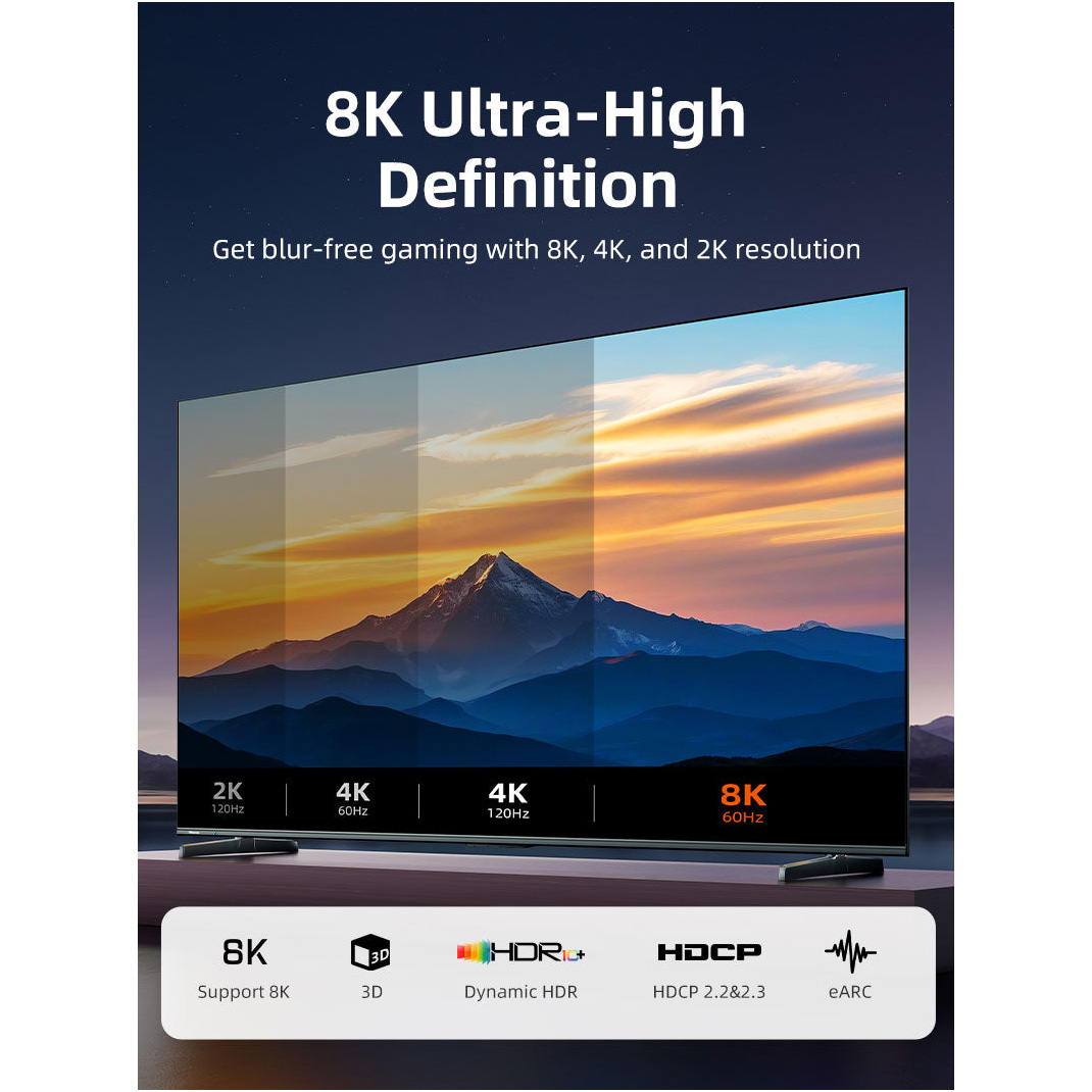 Адаптер CABLETIME 8K 60Hz Male to Female 270 Degree HDMI v2.1 Black/Gray (CP42G)