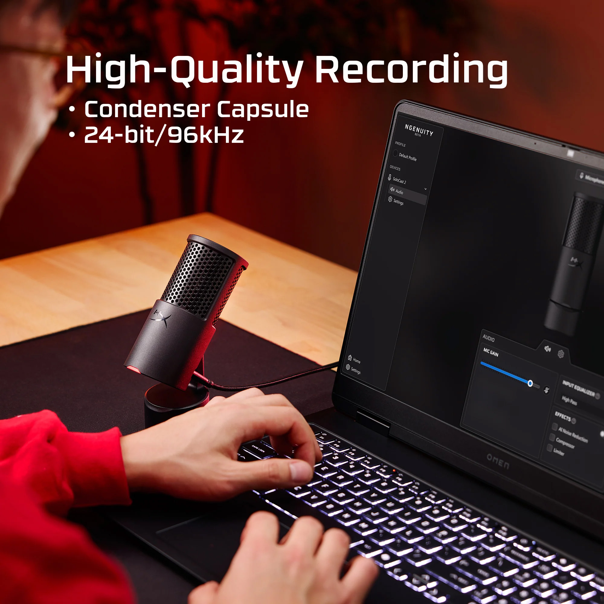 Мікрофон для стримінгу/подкастів HYPERX SoloCast 2 Black (AR0A0AA)