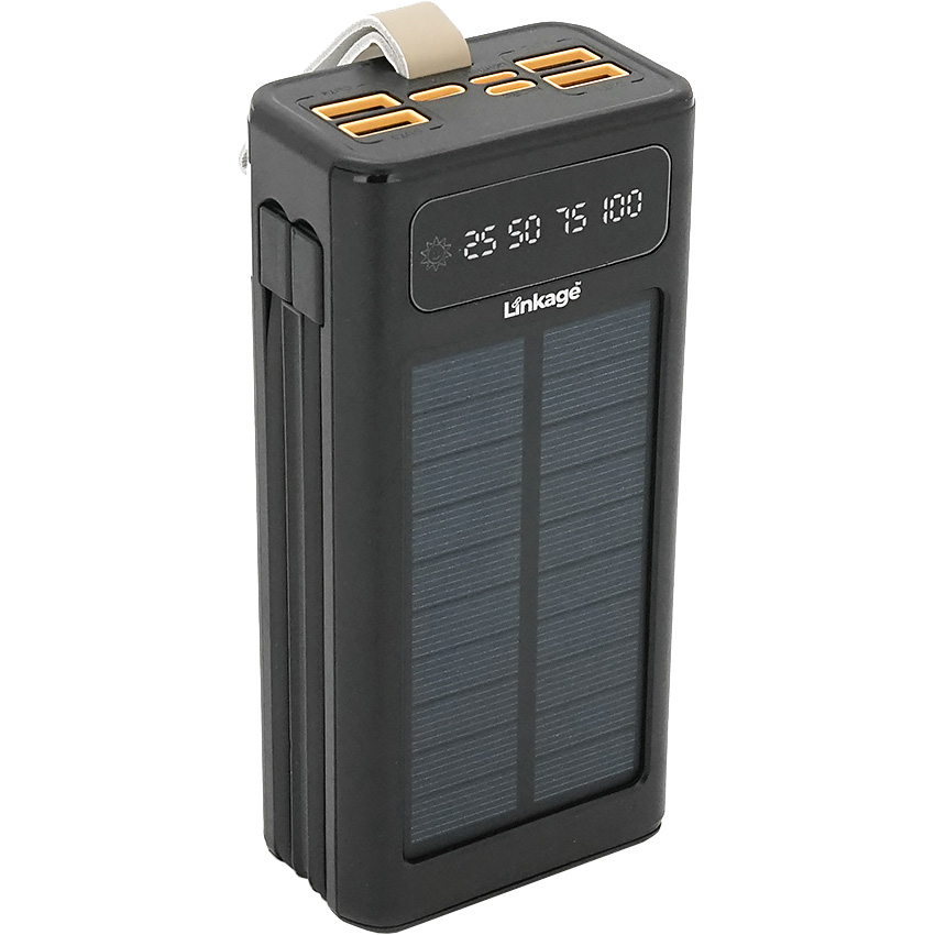 Повербанк з сонячною батареєю LINKAGE LKP-46 22.5W 30000mAh Black