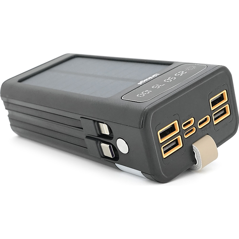 Повербанк з сонячною батареєю LINKAGE LKP-46 22.5W 30000mAh Black