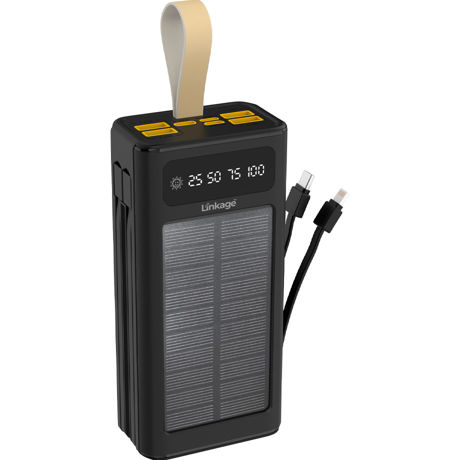 Повербанк з сонячною батареєю LINKAGE LKP-46 22.5W 30000mAh Black