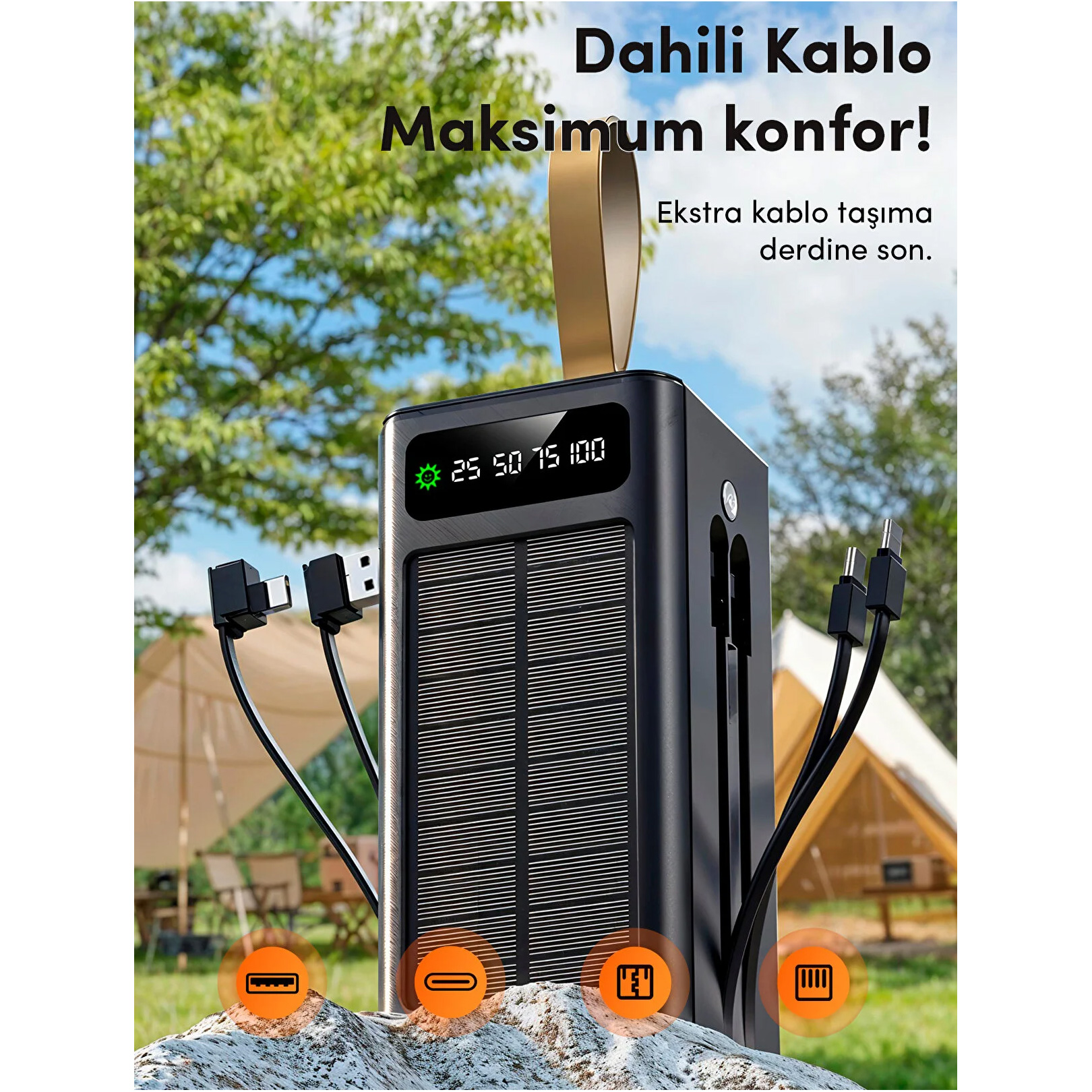 Повербанк з сонячною батареєю LINKAGE LKP-47 22.5W 50000mAh