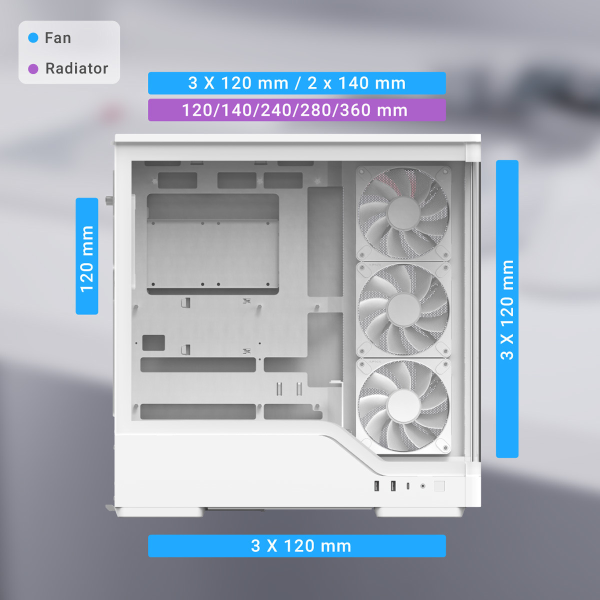 Корпус AEROCOOL ACL-P500A-WT-FRPW (ACCM-PN08143.21)
