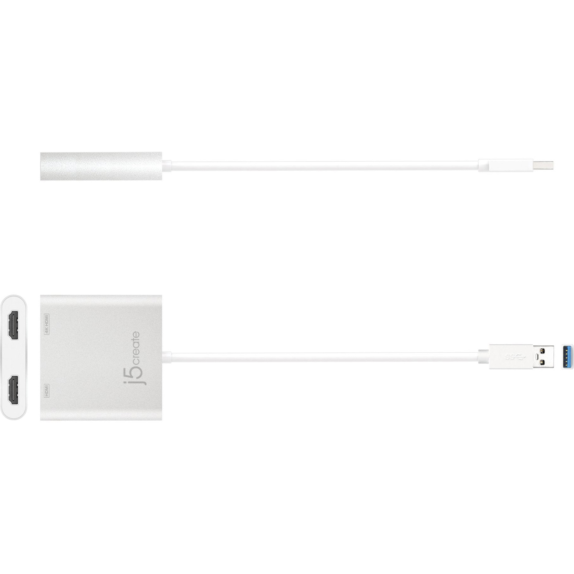 Адаптер J5CREATE USB - 2xHDMI Silver (JUA365-N)