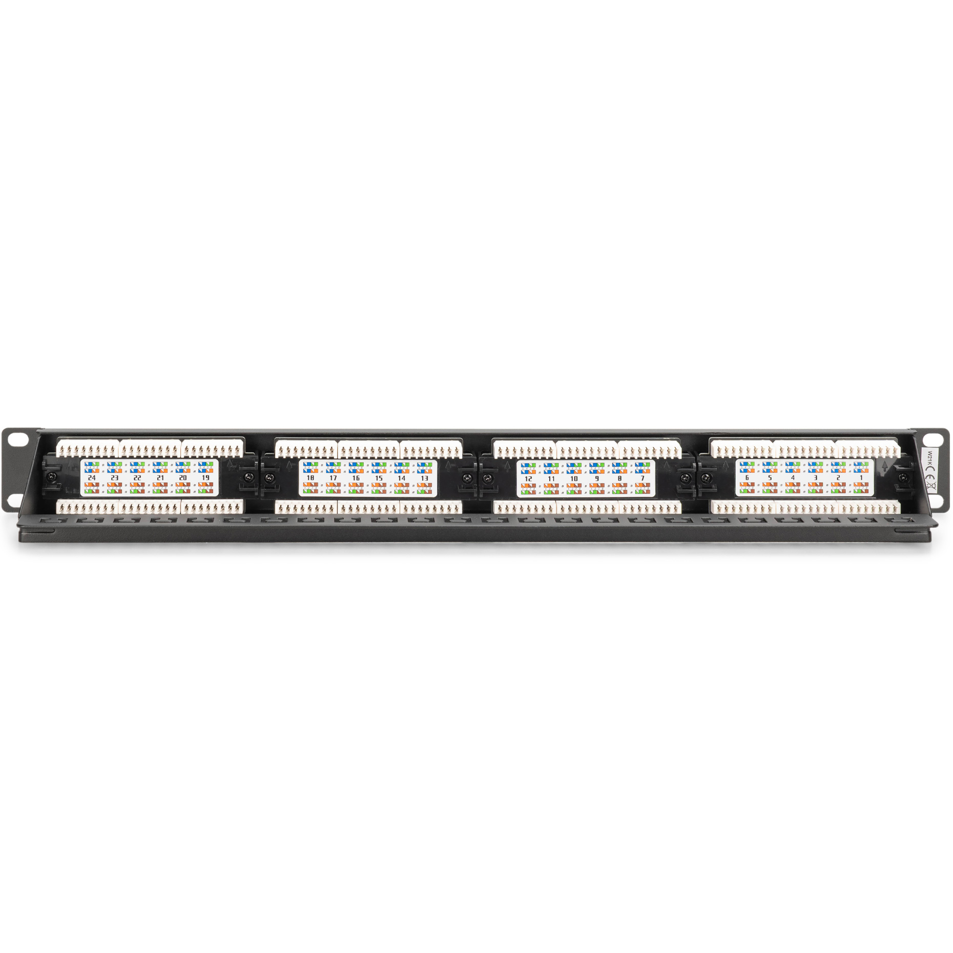 Патч-панель DIGITUS 1U 19" 24-port UTP Cat.6 у зборі (DN-91624U-CR)