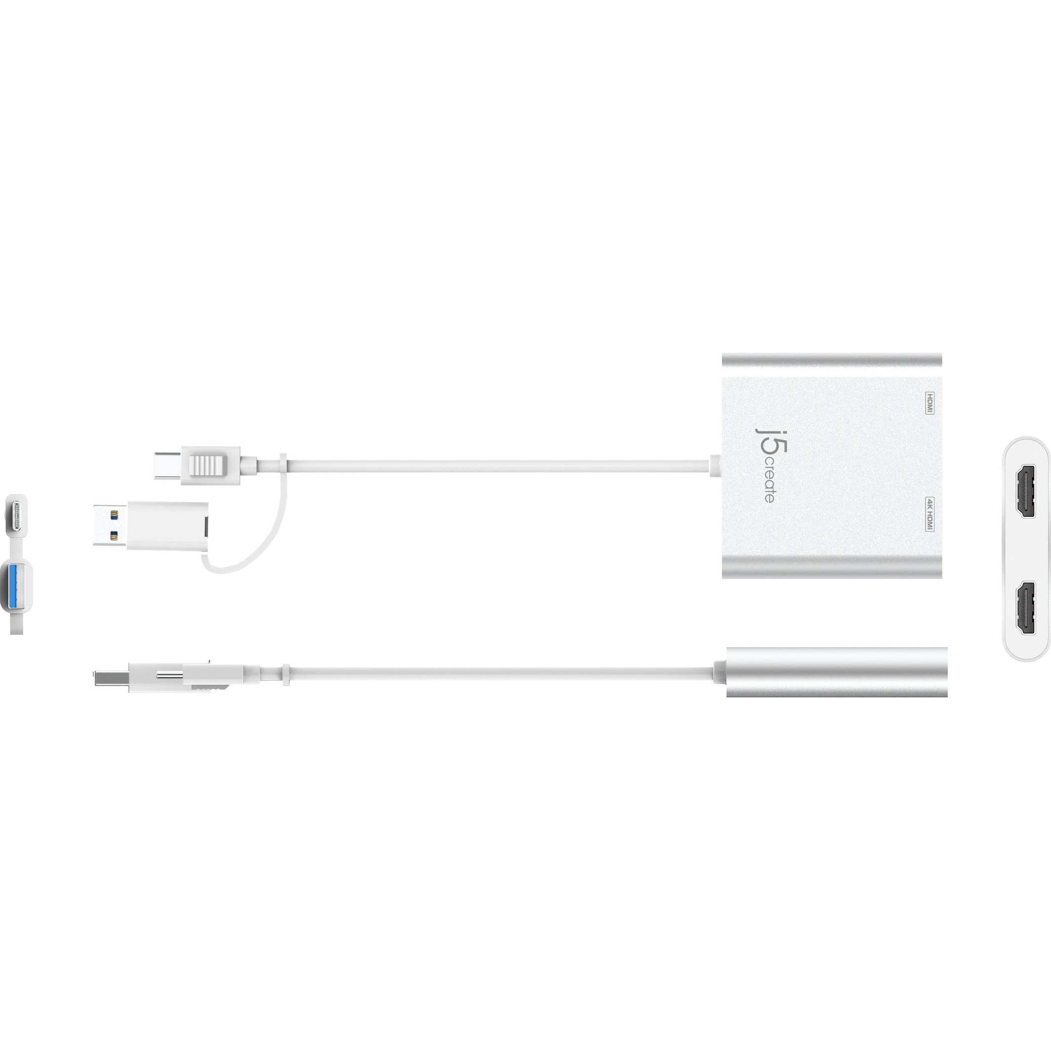 Адаптер J5CREATE USB-C - 2xHDMI Silver (JCA365-N)