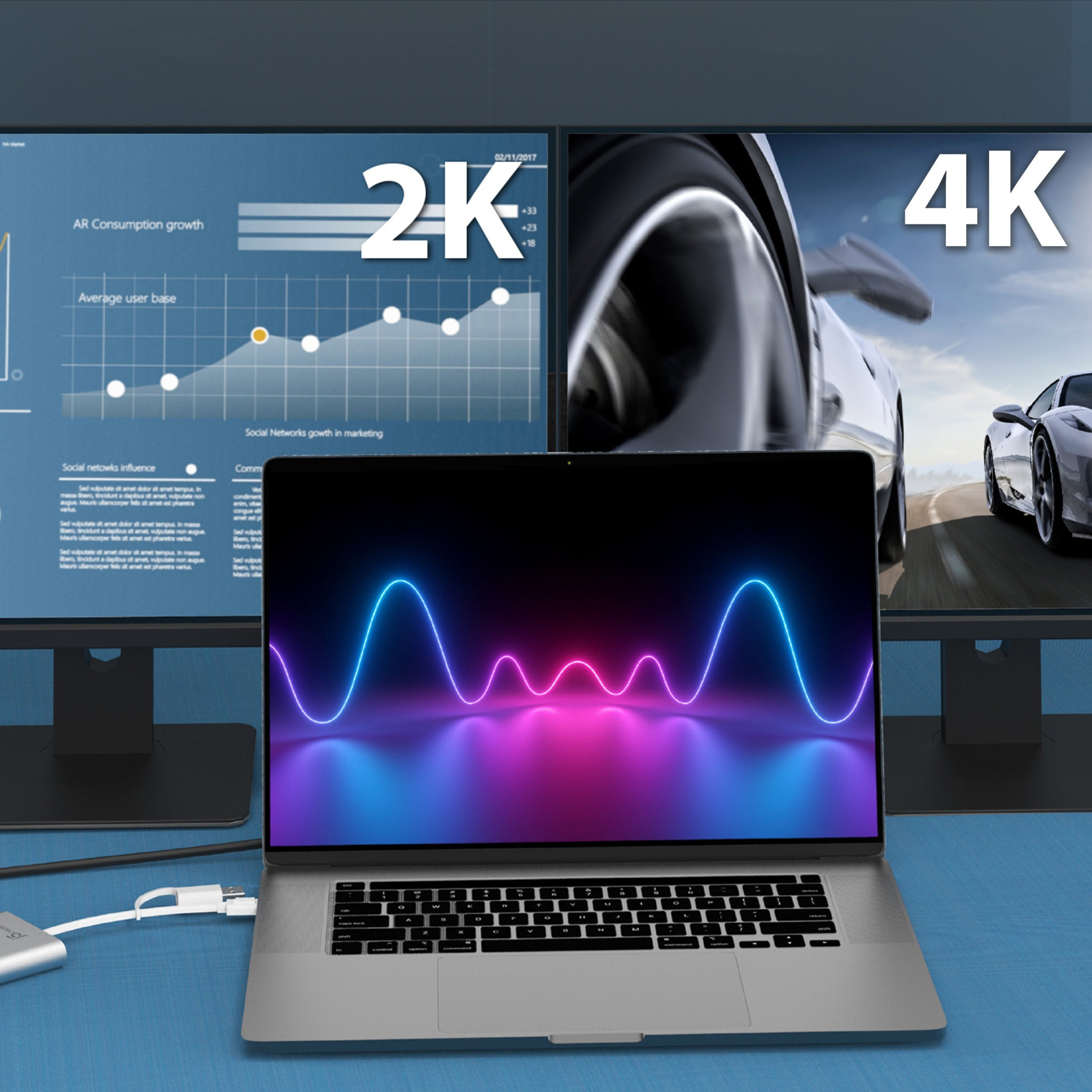 Адаптер J5CREATE USB-C - 2xHDMI Silver (JCA365-N)