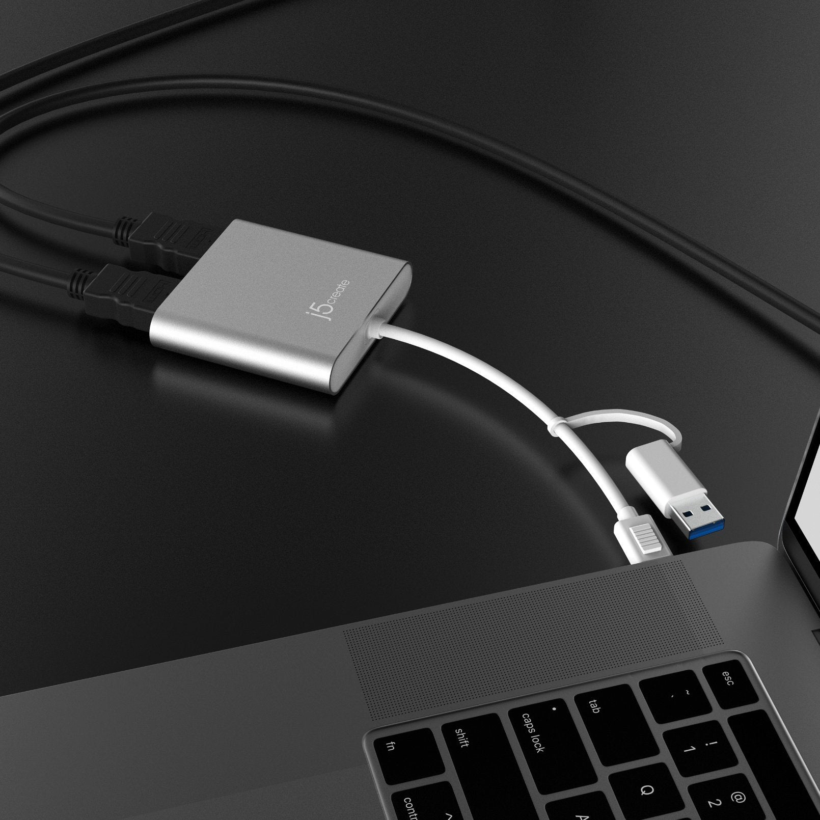 Адаптер J5CREATE USB-C - 2xHDMI Silver (JCA365-N)