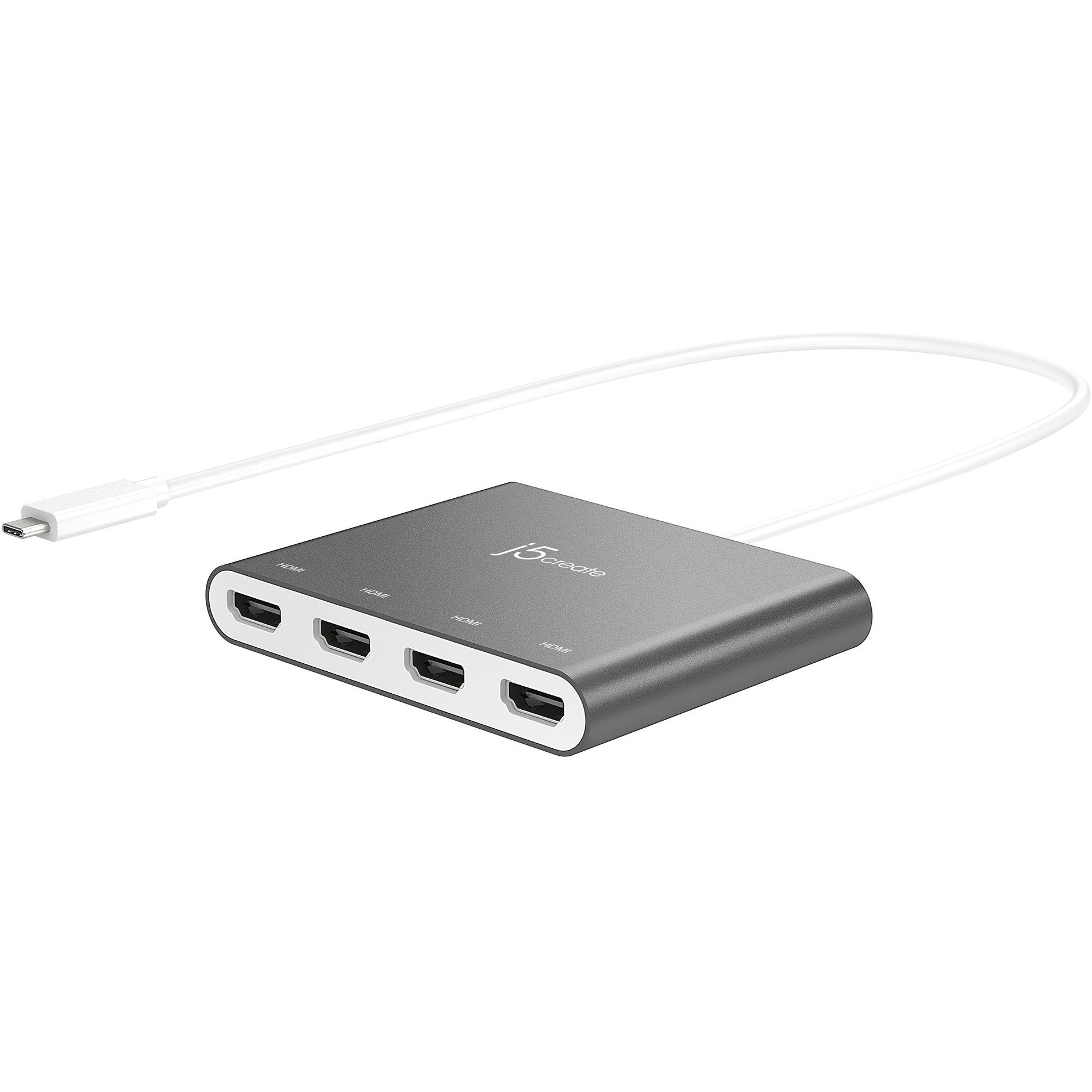 Адаптер J5CREATE USB-C - 4xHDMI Silver (JCA366-N)