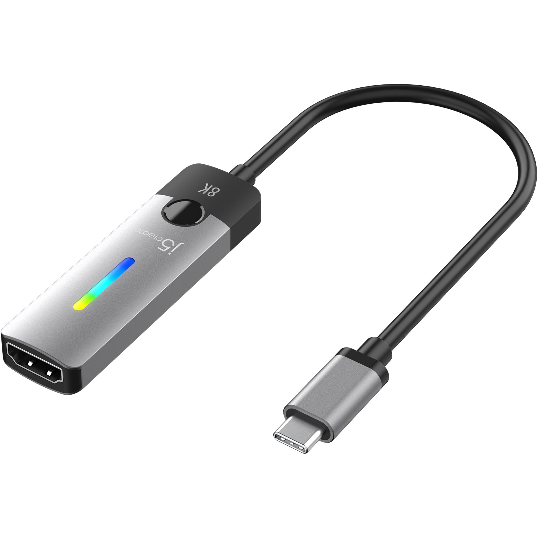 Адаптер J5CREATE 8K USB-C to HDMI v2.1 Silver (JCA157-N)