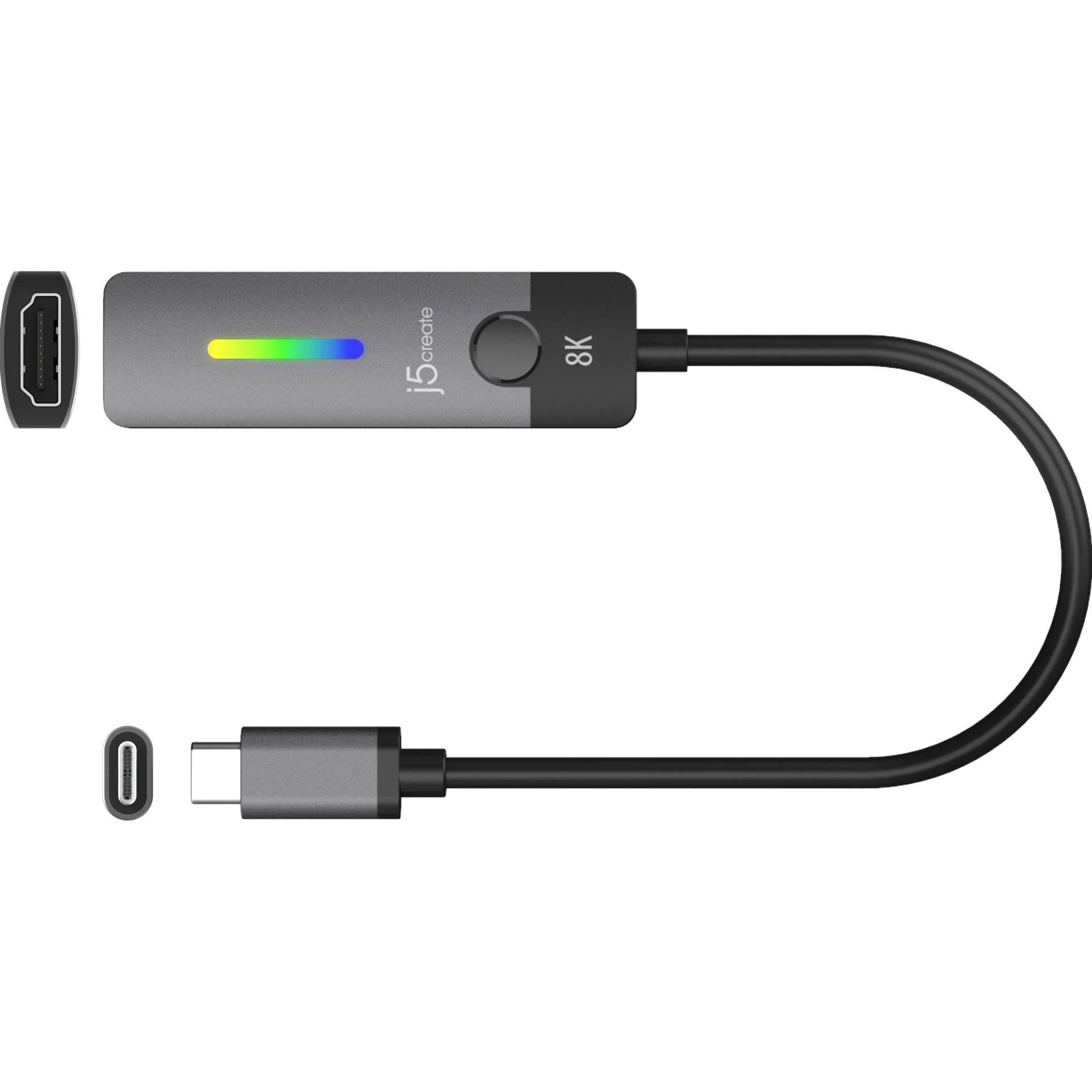 Адаптер J5CREATE 8K USB-C to HDMI v2.1 Silver (JCA157-N)