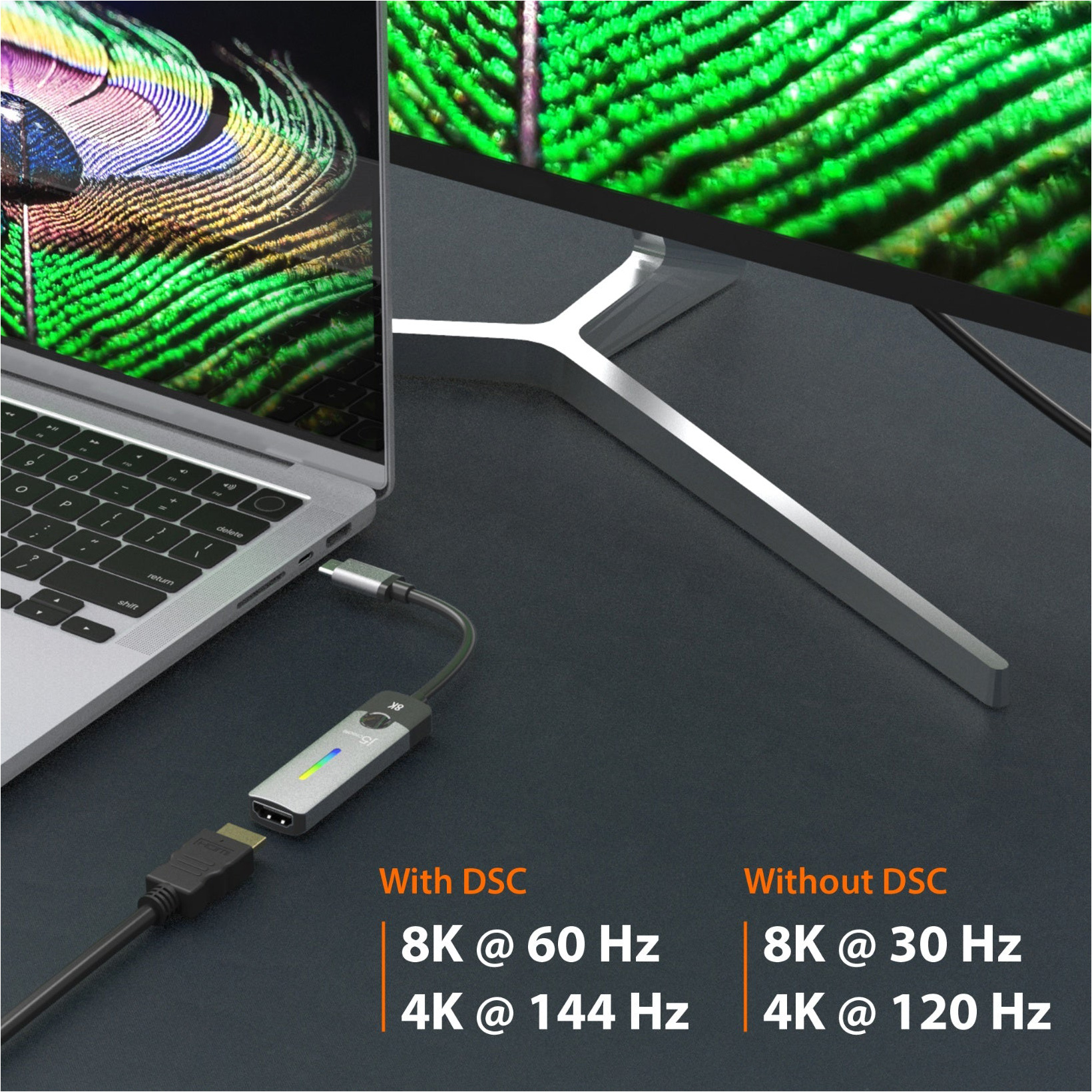Адаптер J5CREATE 8K USB-C to HDMI v2.1 Silver (JCA157-N)