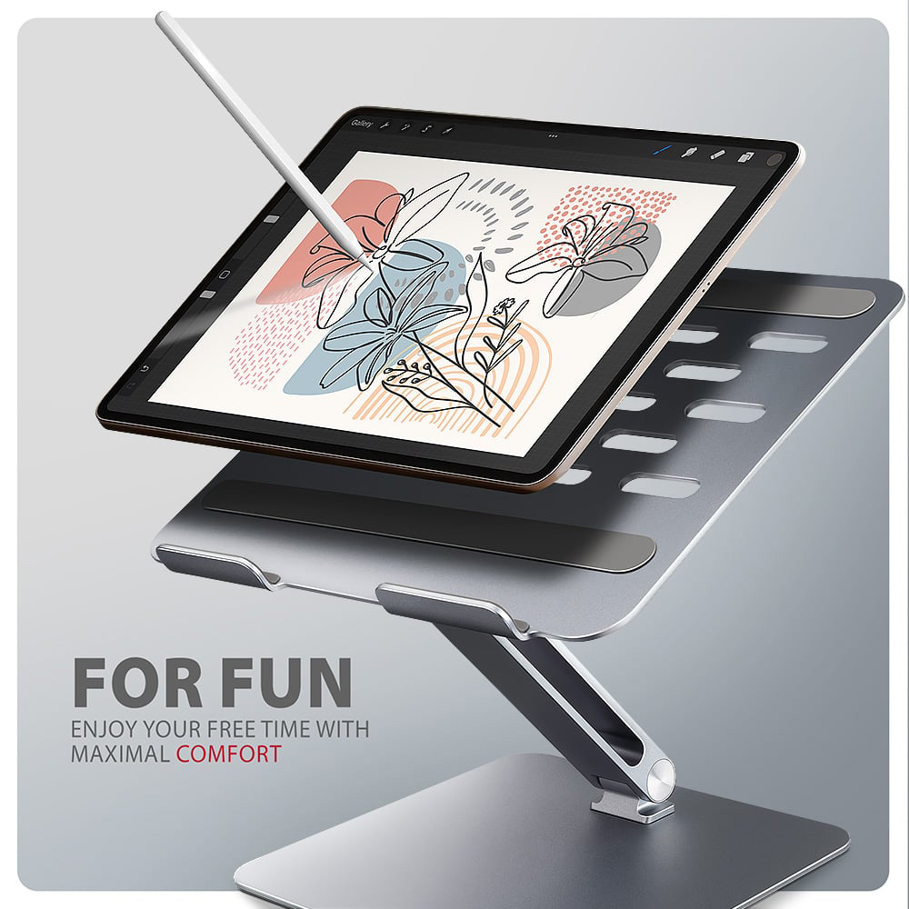 Підставка для ноутбука AXAGON Aluminum HQ Stand for Laptop & Tablet Gray (STND-LQ)