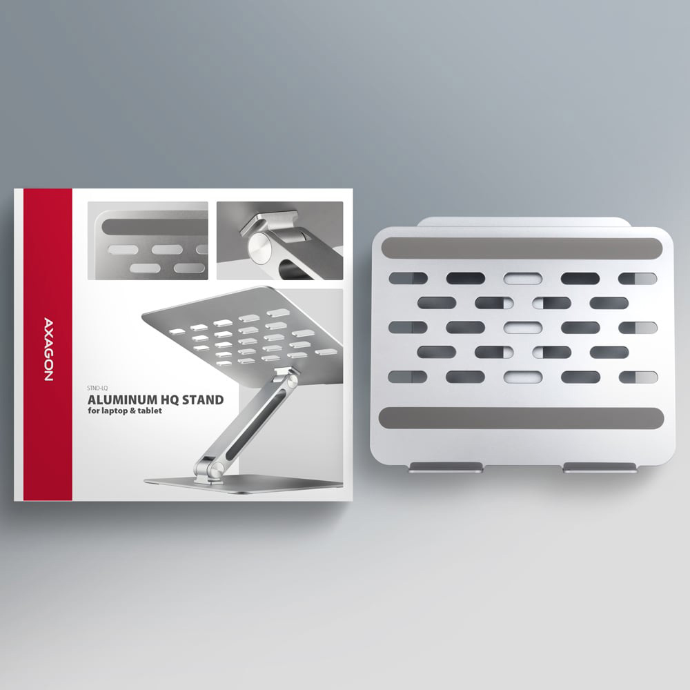 Підставка для ноутбука AXAGON Aluminum HQ Stand for Laptop & Tablet Gray (STND-LQ)