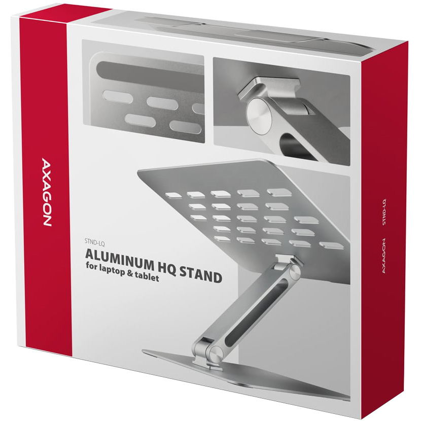 Підставка для ноутбука AXAGON Aluminum HQ Stand for Laptop & Tablet Gray (STND-LQ)
