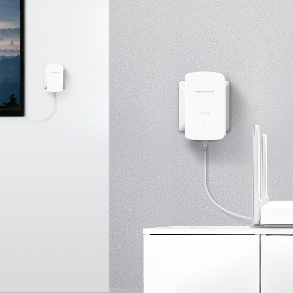 Адаптер Powerline MERCUSYS AV1000 Gigabit Powerline Starter Kit