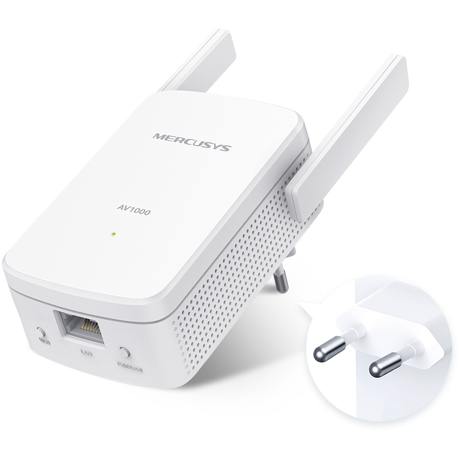 Адаптер Powerline MERCUSYS AV1000 Gigabit Powerline WiFi Kit