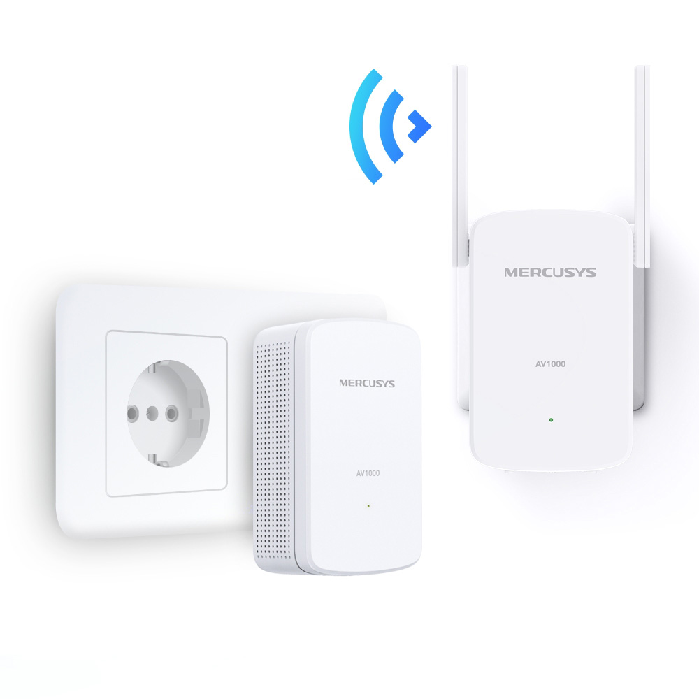 Адаптер Powerline MERCUSYS AV1000 Gigabit Powerline WiFi Kit