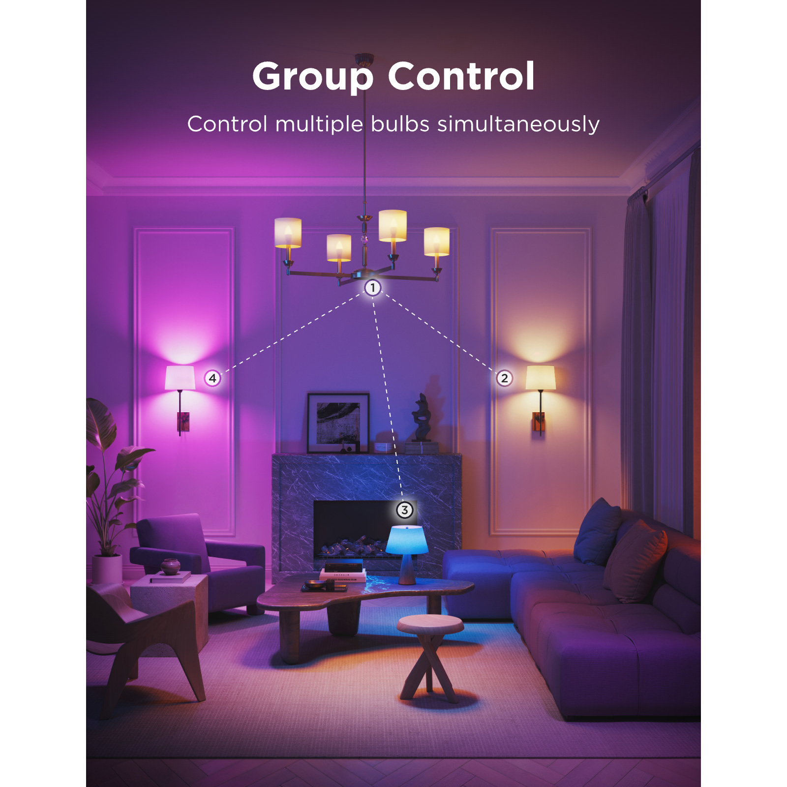 Розумна лампа GOVEE H600C Wi-Fi & Bluetooth RGBWW Smart LED Bulb E14 5W 2700-6500K (B600CC02)