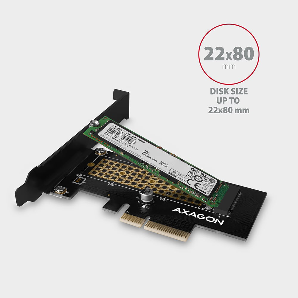 Адаптер AXAGON PCEM2-N PCIe NVMe M.2