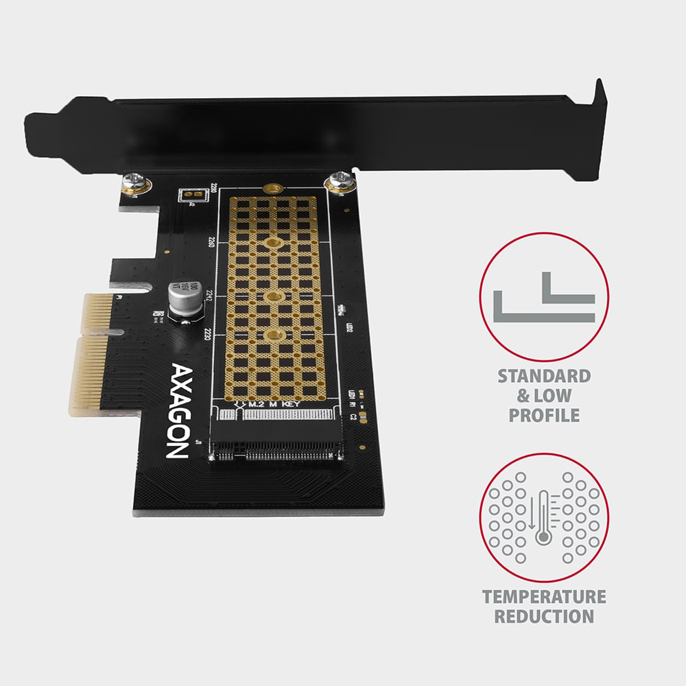 Адаптер AXAGON PCEM2-N PCIe NVMe M.2