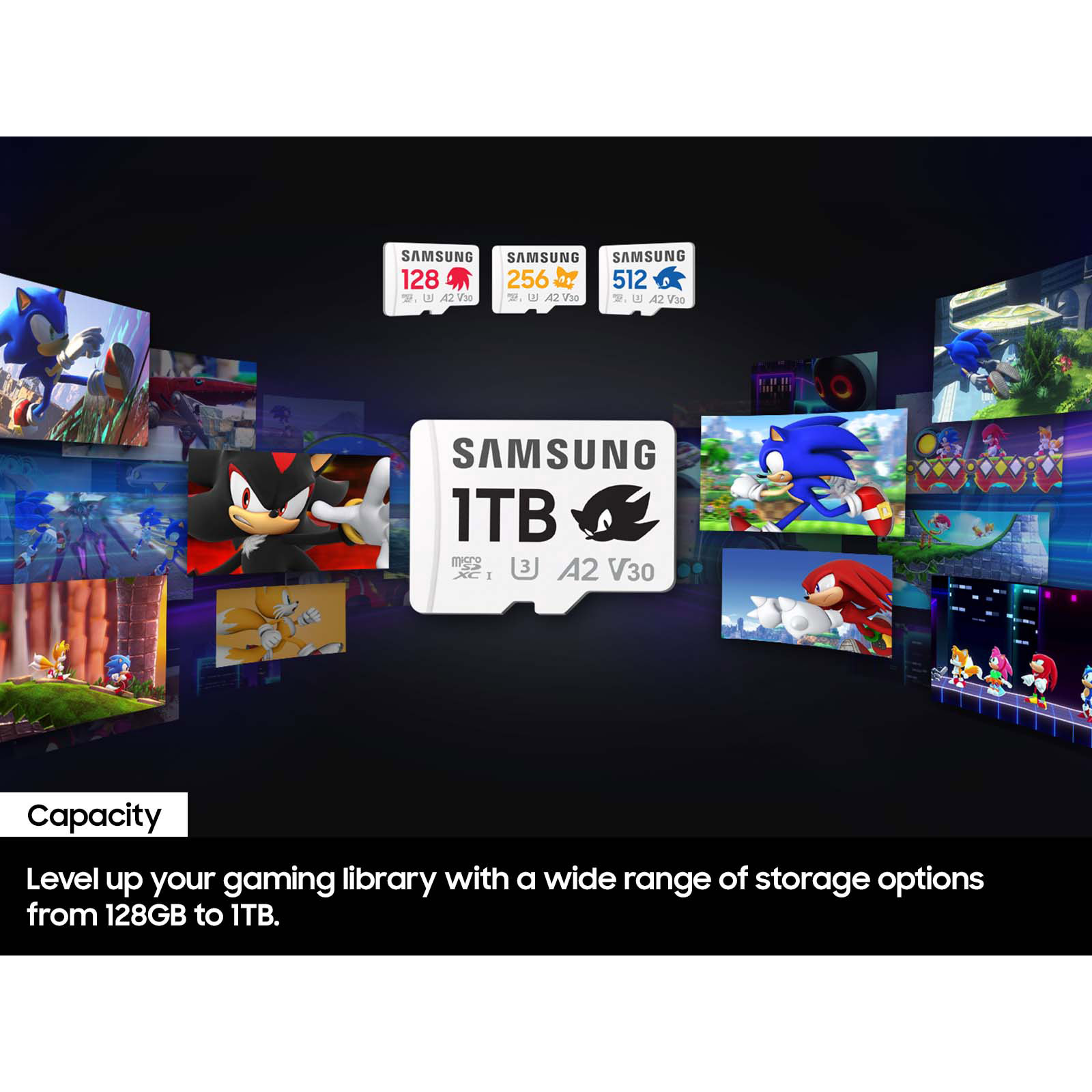 Карта пам'яті SAMSUNG microSDXC Pro Plus Sonic the Hedgehog 512GB UHS-I U3 V30 A2 Class 10 + SD-adapter (MB-MD512SA/LC1)