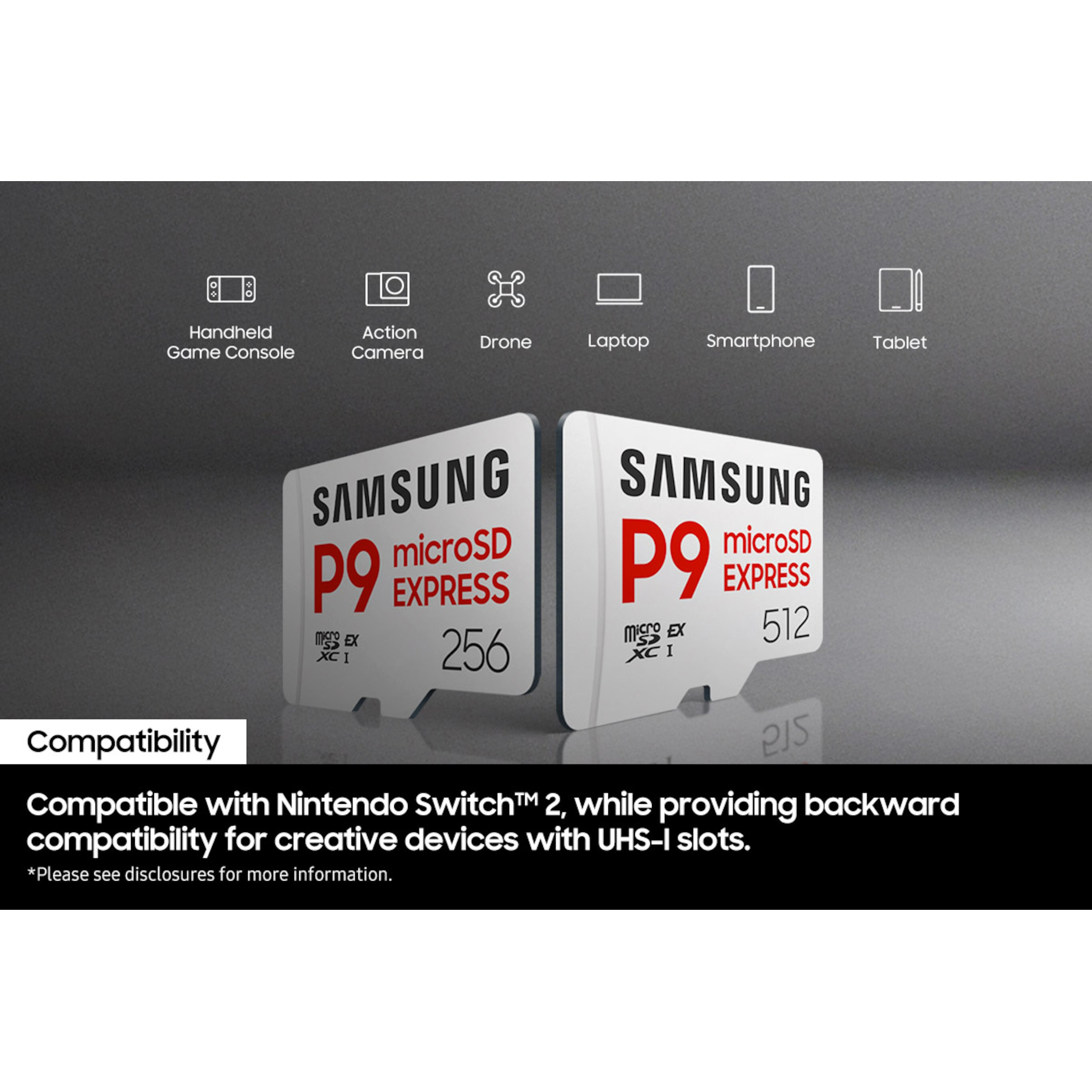 Карта пам'яті SAMSUNG microSDXC Express P9 Express 512GB UHS-I U3 V30 A1 Class 10 (MB-MK512T/WW)