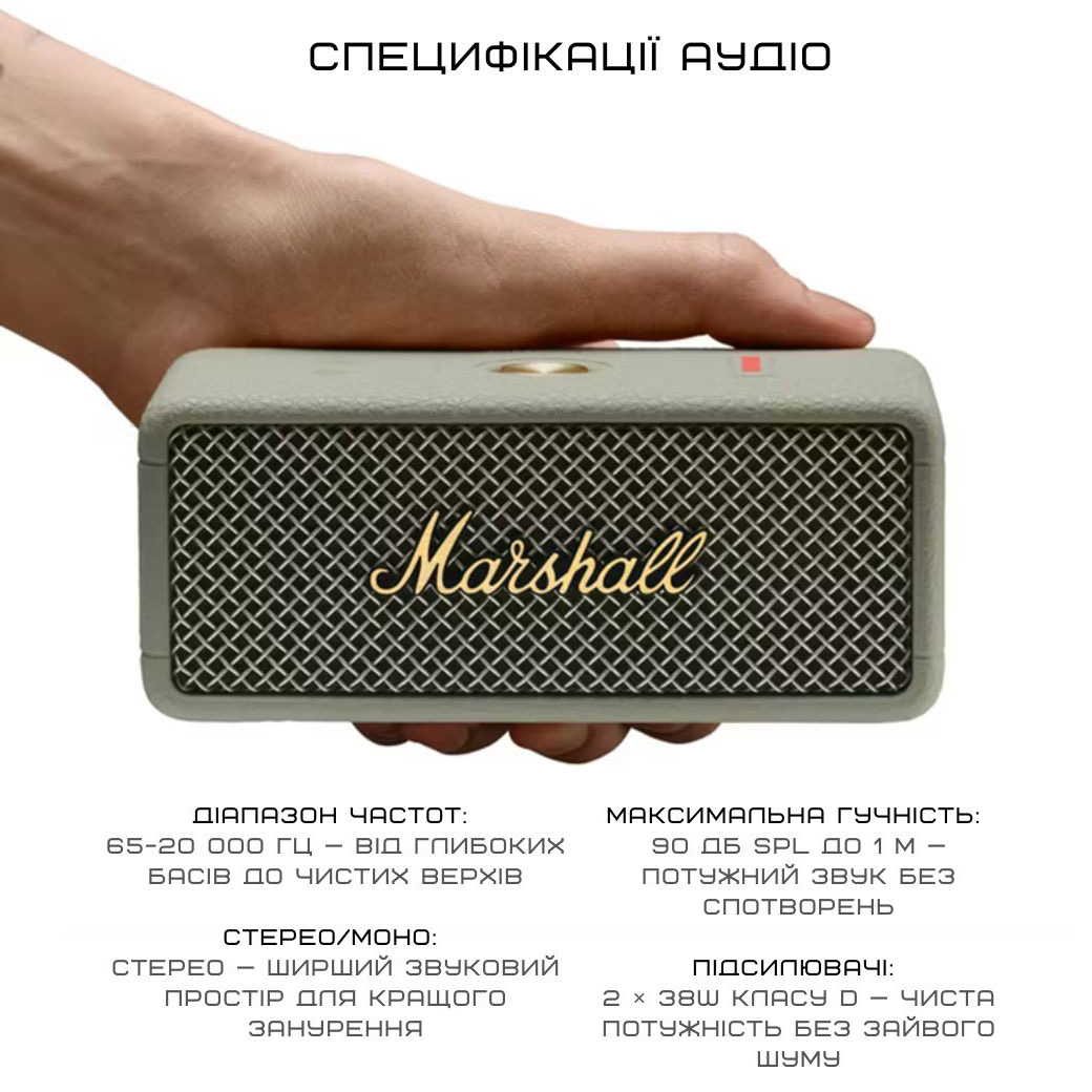 Портативная колонка MARSHALL Emberton III Sage (1007861)