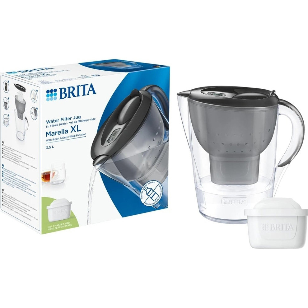 Фільтр-глечик для води BRITA Marella XL Memo MX Pro Gray 3.5л (1052724)
