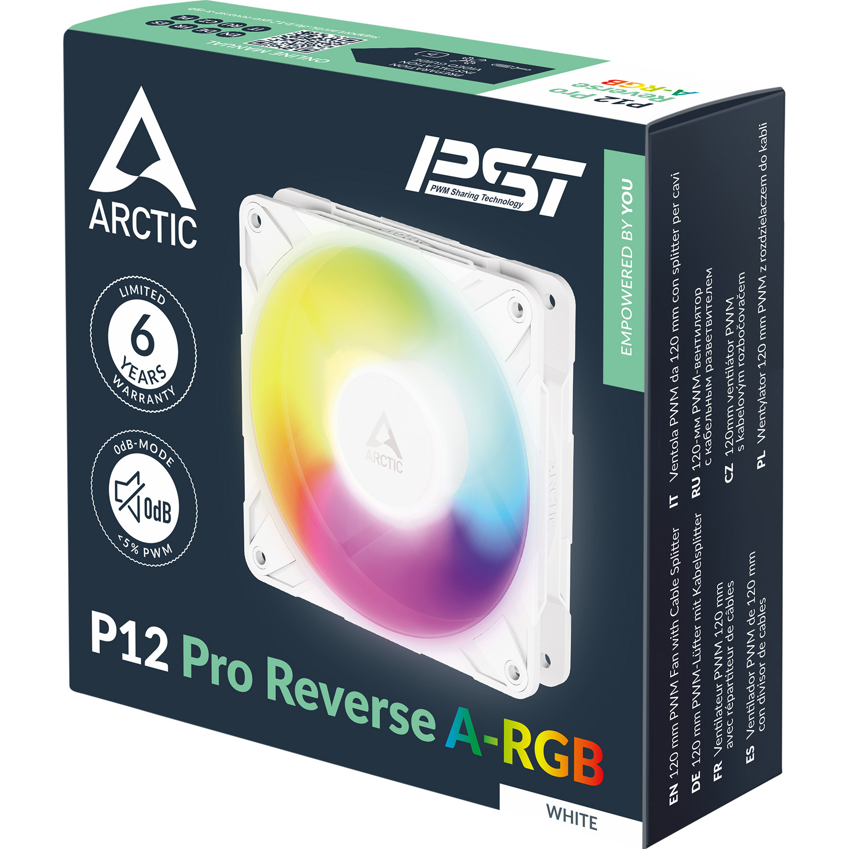 Вентилятор ARCTIC P12 Pro A-RGB Reverse White (ACFAN00325A)