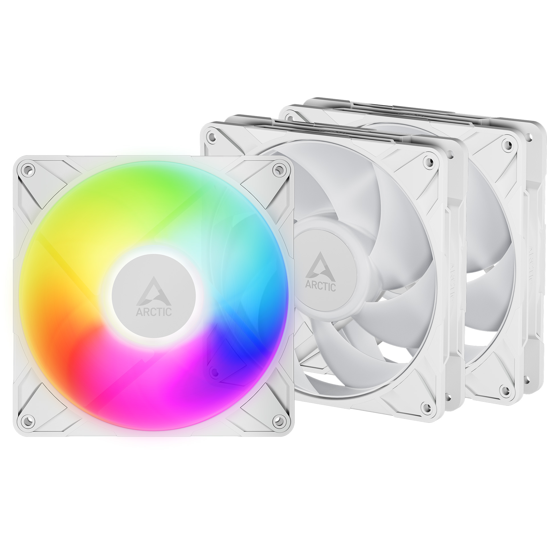 Комплект вентиляторів ARCTIC P14 Pro A-RGB White 3-Pack (ACFAN00321A)