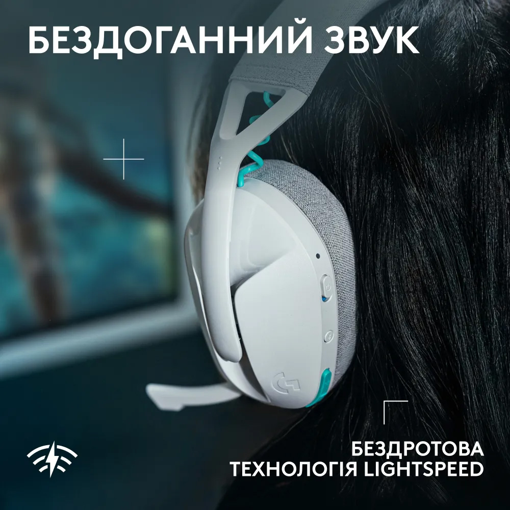 Наушники геймерские LOGITECH G321 Lightspeed White (981-001569)