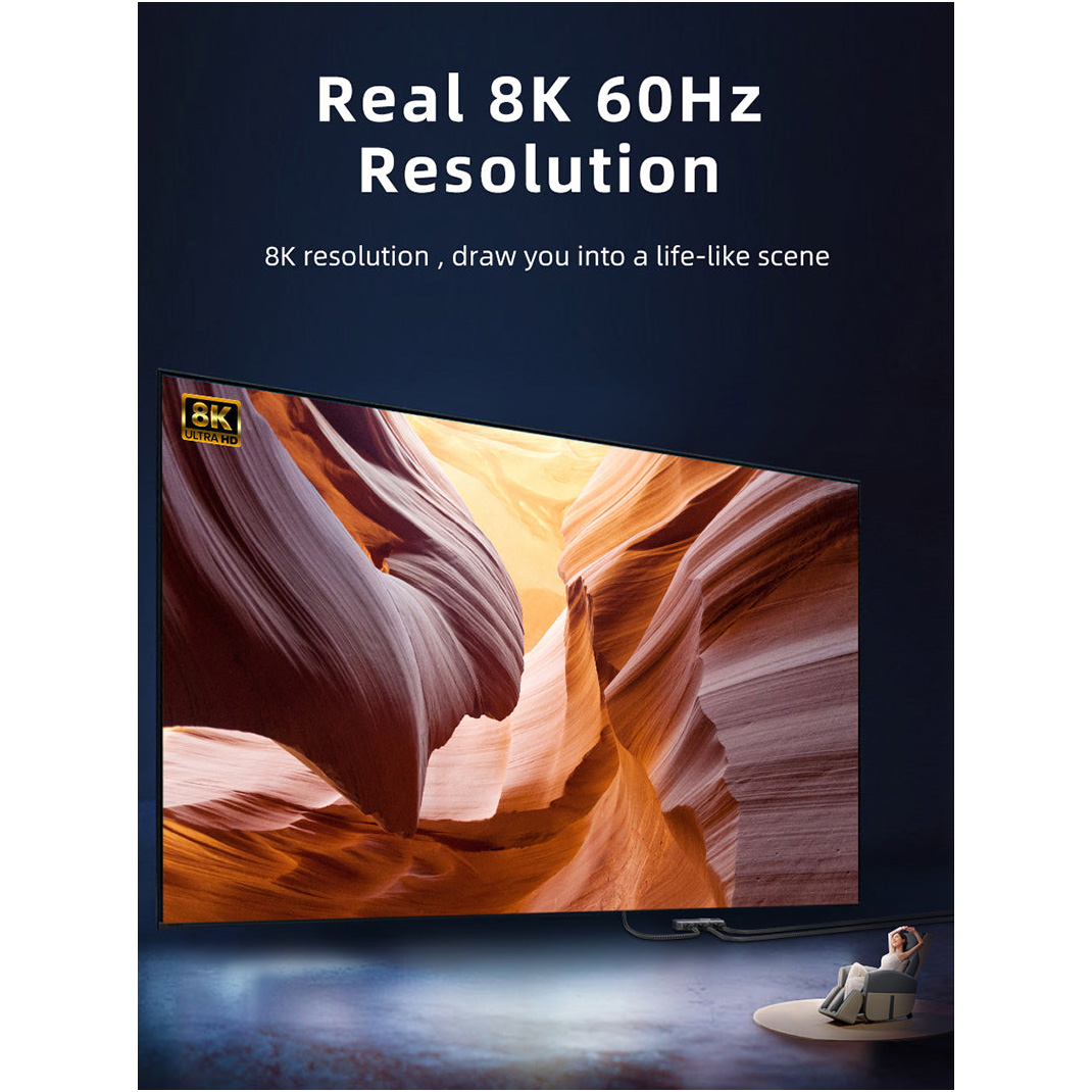 HDMI свитч 2 to 1 CABLETIME 8K 60Hz HDMI 2.1 Switch (CP34G)
