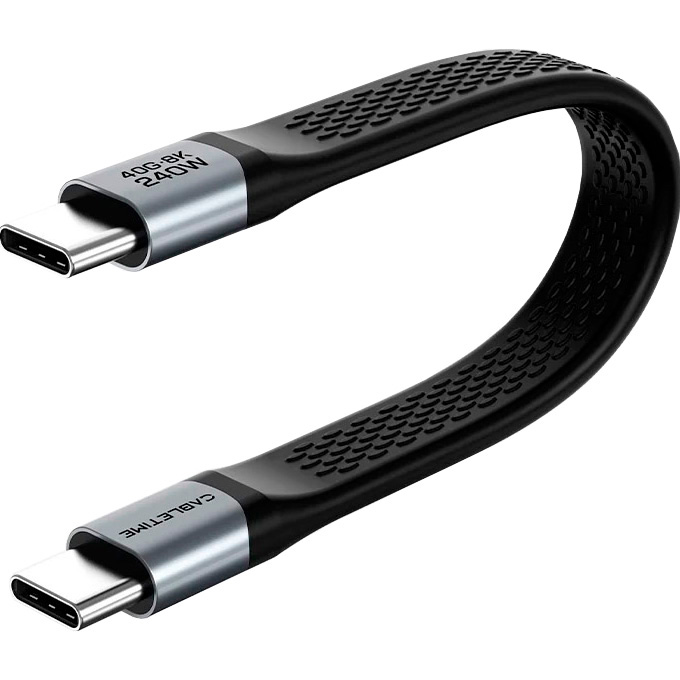 Кабель CABLETIME USB4 CM/CM 240W 0.13м Black (CU45B)