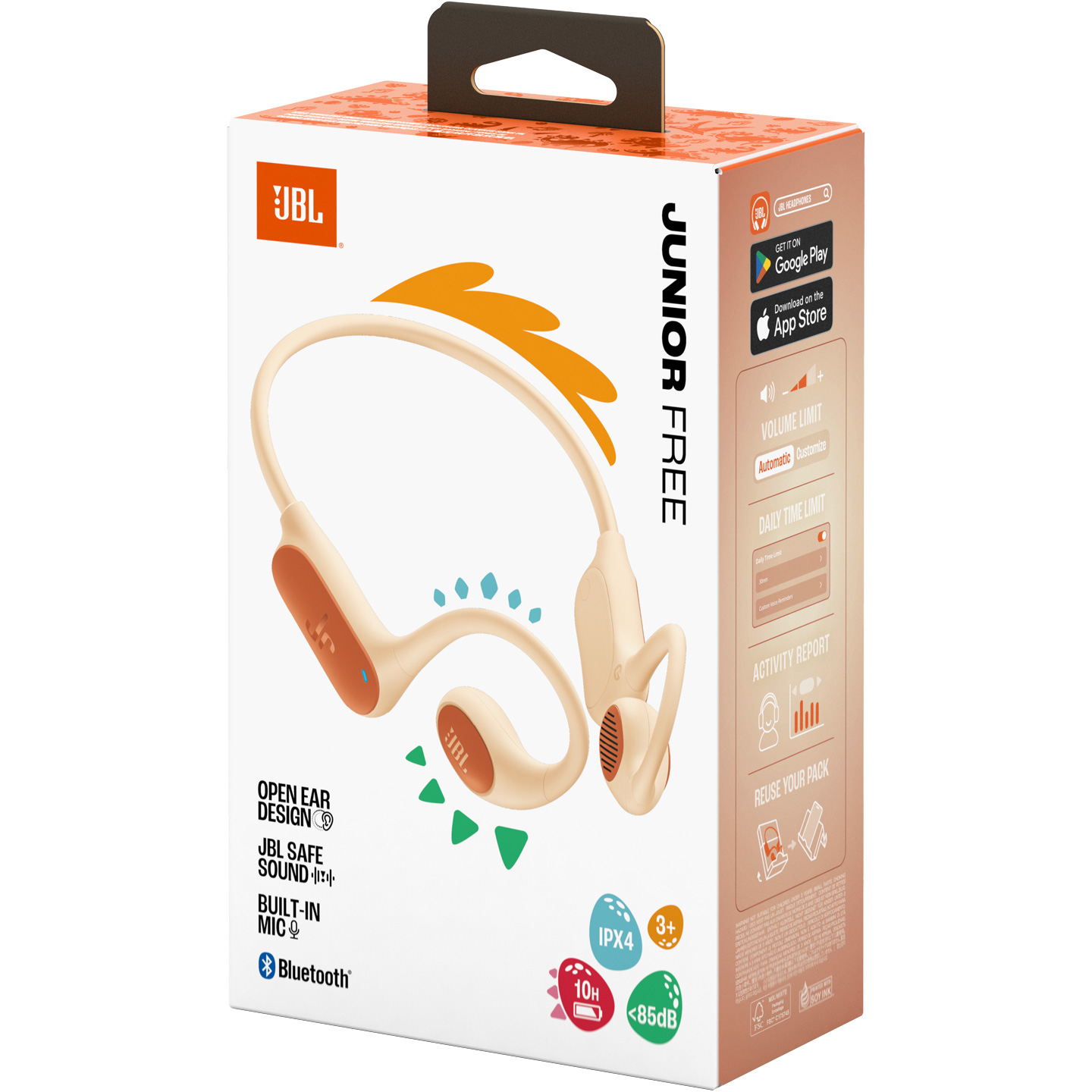 Наушники JBL Junior Free Peach