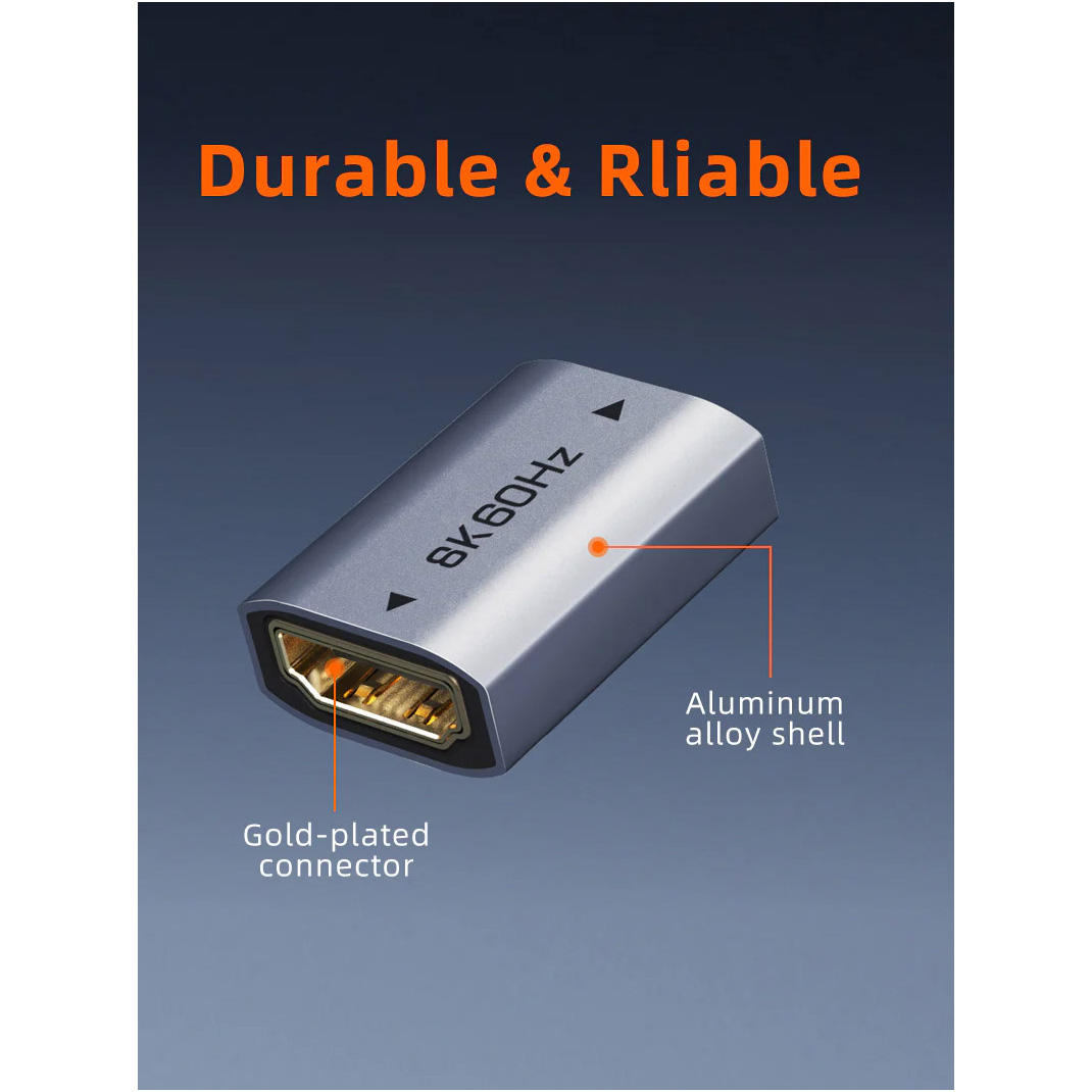 Соединитель CABLETIME HDMI-HDMI HDMI v2.1 Gray (CP46U)