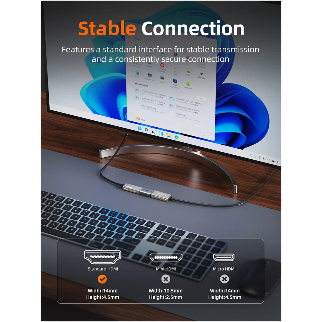 Соединитель CABLETIME HDMI-HDMI HDMI v2.1 Gray (CP46U)