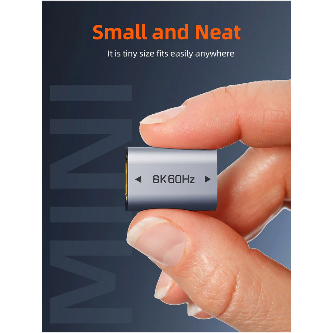 Соединитель CABLETIME HDMI-HDMI HDMI v2.1 Gray (CP46U)