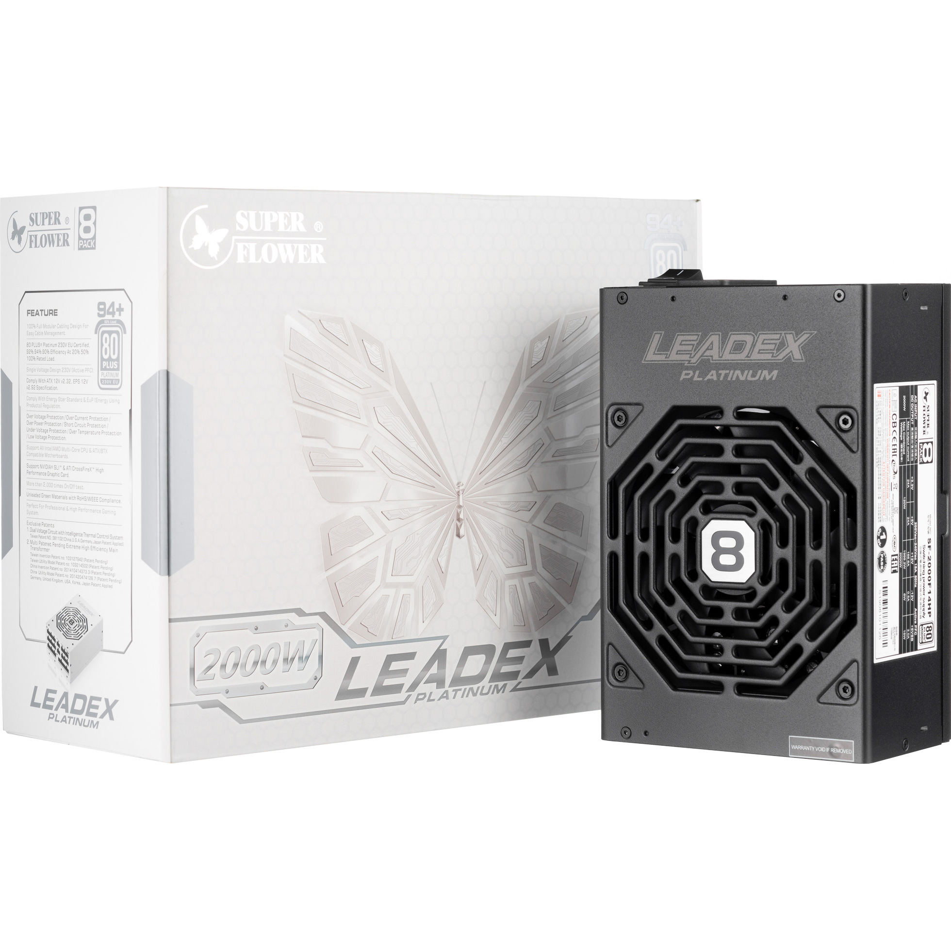 Блок живлення 2000W SUPER FLOWER Leadex Platinum 2000 Black (SF-2000F14HP-BK)