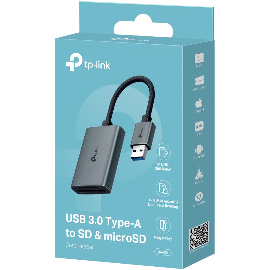 Кардридер TP-LINK UA430 USB3.0 Type-A to SD/microSD