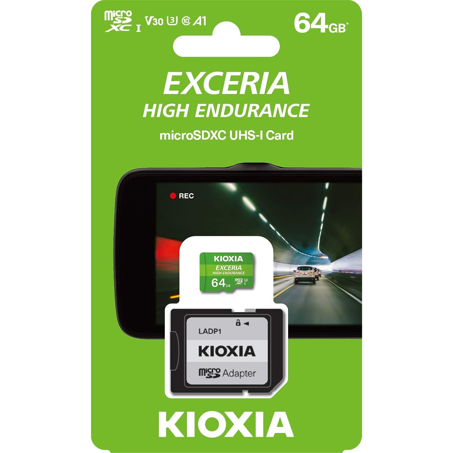 Карта памяти KIOXIA (Toshiba) microSDXC Exceria High Endurance 64GB UHS-I U3 V30 A1 Class 10 (LMHE1G064GG2)