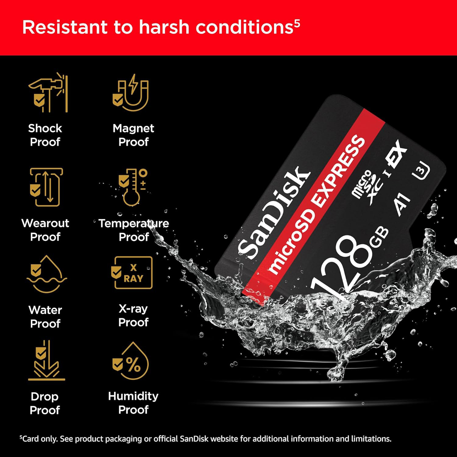 Карта пам'яті SANDISK microSDXC Express 128GB UHS-I U3 A1 Class 10 (SDSQXFN-128G-GN4NN)