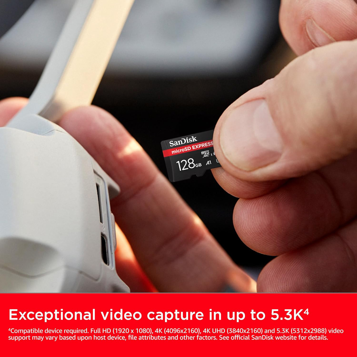 Карта пам'яті SANDISK microSDXC Express 128GB UHS-I U3 A1 Class 10 (SDSQXFN-128G-GN4NN)