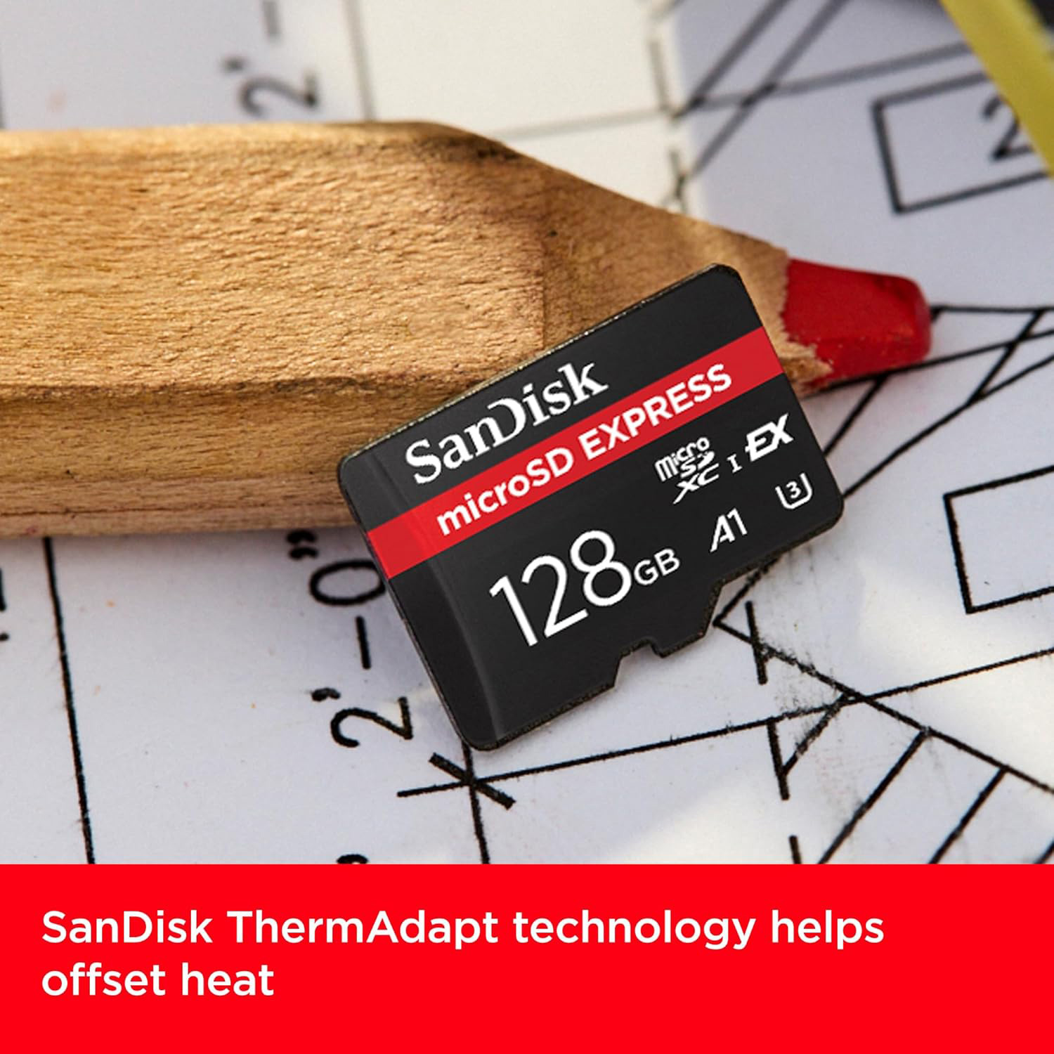 Карта пам'яті SANDISK microSDXC Express 128GB UHS-I U3 A1 Class 10 (SDSQXFN-128G-GN4NN)