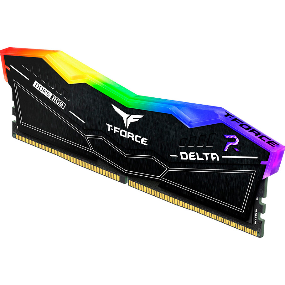Модуль памяти TEAM T-Force Delta RGB DDR5 6000MHz 32GB Kit 2x16GB Black (FF7D532G6000HC30DC01)
