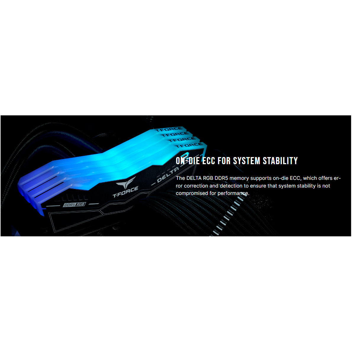 Модуль памяти TEAM T-Force Delta RGB DDR5 6000MHz 32GB Kit 2x16GB Black (FF7D532G6000HC30DC01)