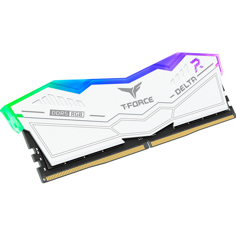 Модуль пам'яті TEAM T-Force Delta RGB DDR5 DDR5 6000MHz 32GB Kit 2x16GB White (FF8D532G6000HC30DC01)