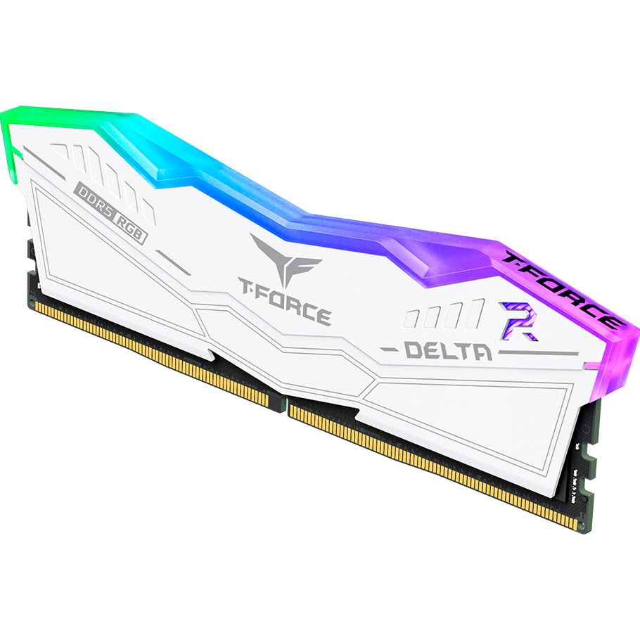 Модуль пам'яті TEAM T-Force Delta RGB DDR5 DDR5 6000MHz 32GB Kit 2x16GB White (FF8D532G6000HC30DC01)