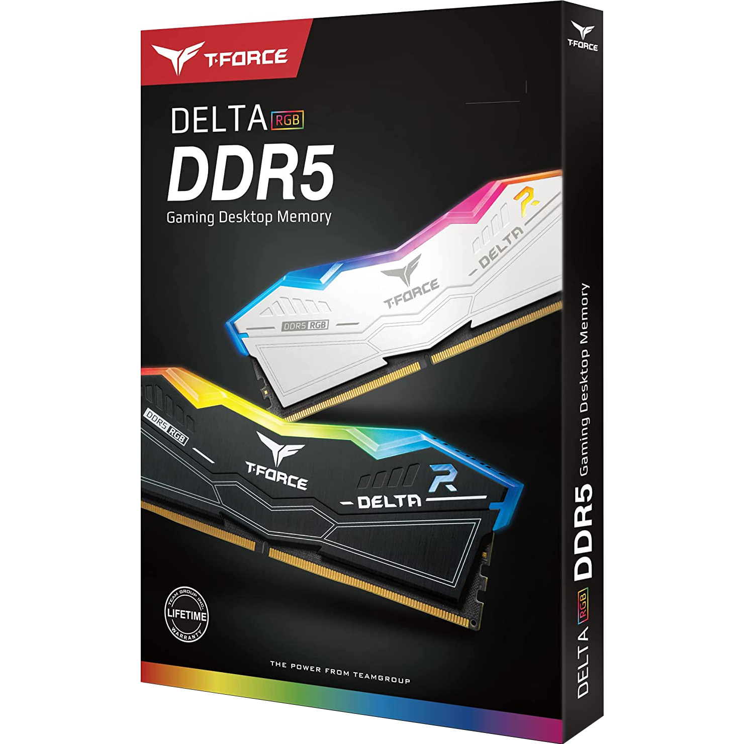 Модуль пам'яті TEAM T-Force Delta RGB DDR5 DDR5 6000MHz 32GB Kit 2x16GB White (FF8D532G6000HC30DC01)